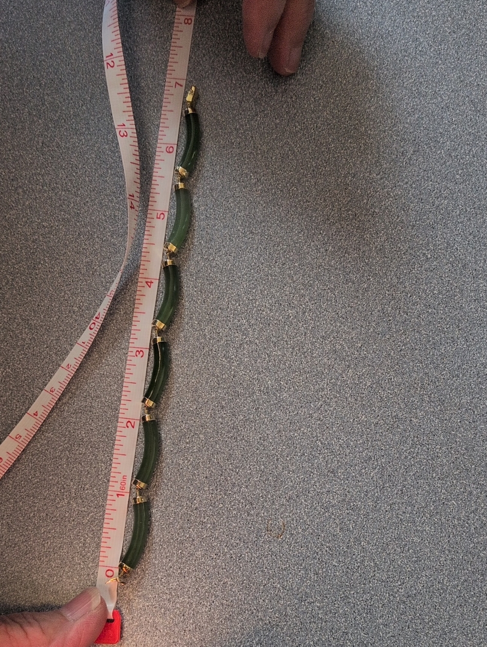 Green Jade Bracelet with 14k gold - Picture 12 of 12